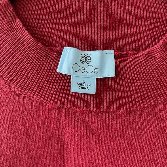 CeCe Maroon sweater size Large - Picture 4 of 4
